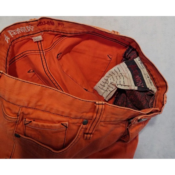 Altamont Andrew Reynolds Jeans 30X 32 Wilshire Fit Vtg Y2K Skater Orange 90s - Picture 5 of 5
